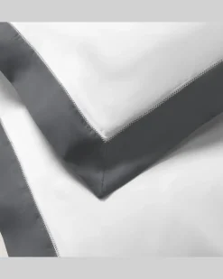 Bettbezug aus Baumwollatlas Grey
