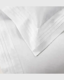 Bettbezug aus Baumwolle mit Falten White