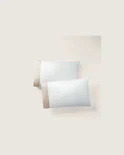 Bettlaken-Set aus Baumwollatlas White
