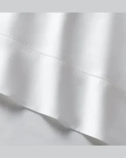 Bettlaken-Set aus Baumwollatlas White