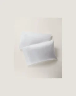 Bettlaken-Set aus Baumwollatlas White
