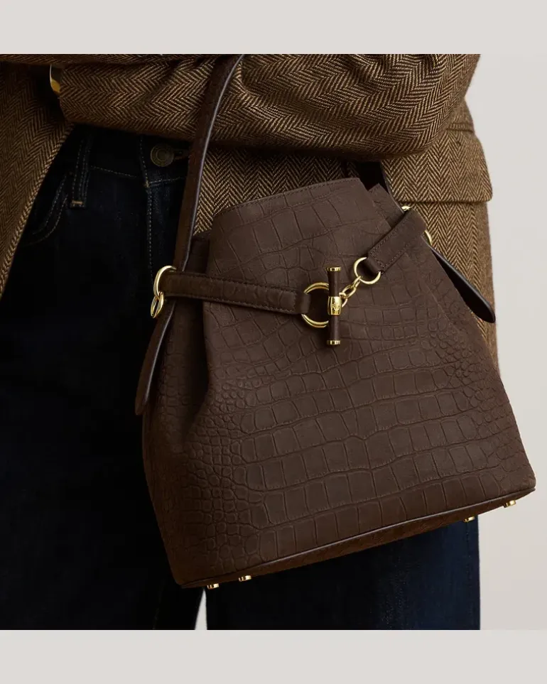 Beuteltasche Blaike aus Nubukleder Brown
