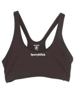 BH mit Logo-Print - Braun