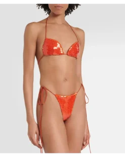 BH mit Pailletten Orange