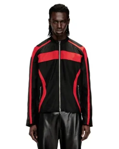 Bikerjacke im Colourblock-Design aus Canvas - Jacken - Herren - Bunt