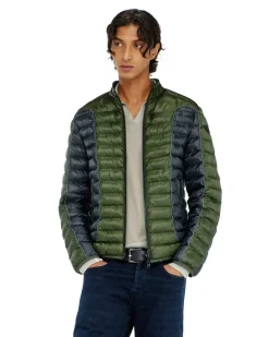 Biker-Pufferjacke mit Colour-Block-Design - Winterjacken - Herren - Bunt