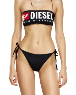 Bikini-Hose aus Recycling-Nylon mit Maxi-Logo - Panties - Damen - Schwarz