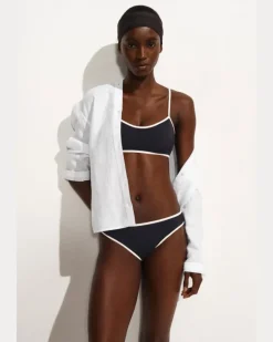 Bikinihose Mit Kontrastdetails Blau