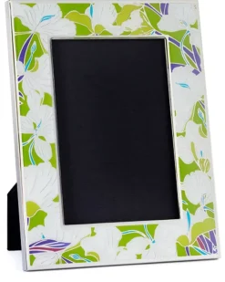 Bilderrahmen mit Blumen-Print - Grün