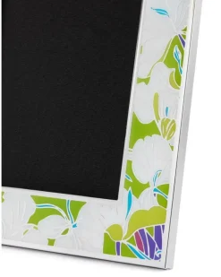 Bilderrahmen mit Blumen-Print - Grün