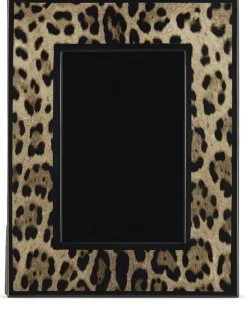 Bilderrahmen mit Leoparden-Print - Schwarz
