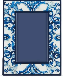 Bilderrahmen mit Majolica-Print - Blau