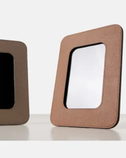 Bilderrahmen Polo Small aus Leder Braun