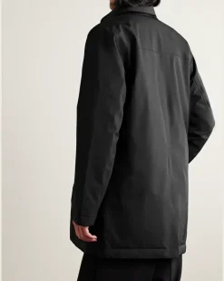 Blake 8240 Coated-Twill Trench Coat Black