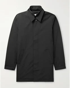 Blake 8240 Coated-Twill Trench Coat Black
