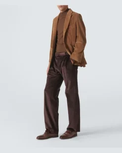 Blazer aus Baumwollcord Braun