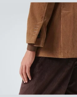 Blazer aus Baumwollcord Braun