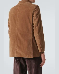 Blazer aus Baumwollcord Braun