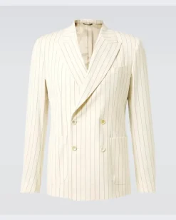 Blazer aus einem Baumwollgemisch Weiß