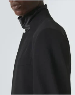 Blazer aus Gabardine aus Wollgemisch Schwarz