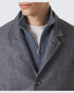 Blazer aus Kaschmir Grau