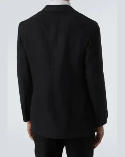Blazer aus Leinen Schwarz
