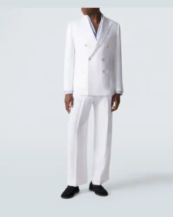 Blazer aus Leinen Weiß