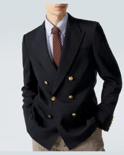 Blazer aus Schurwolle Blau