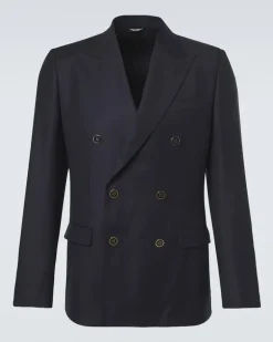Blazer aus Schurwolle Schwarz
