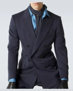 Blazer aus Seide Blau