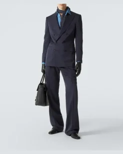 Blazer aus Seide Blau