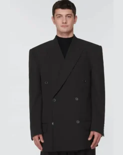 Blazer aus Wolle Schwarz