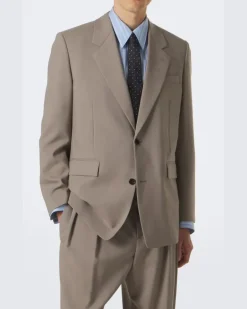 Blazer aus Wolle und Mohair Grau