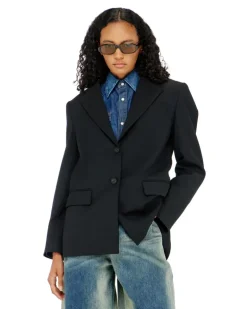 Blazer aus Wollmischung - Jacken - Damen - Schwarz