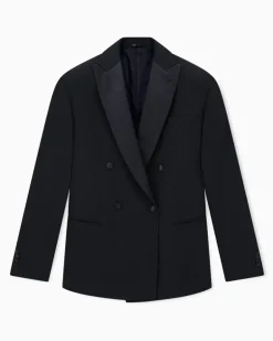 Blazer Giorgio's im Regular Fit aus Schurwollkrepp Schwarz