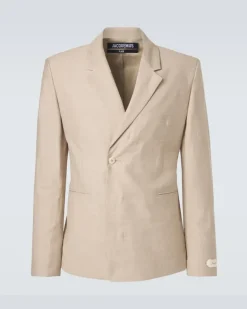 Blazer Melo aus Twill Beige