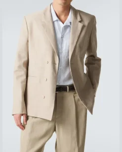 Blazer Melo aus Twill Beige