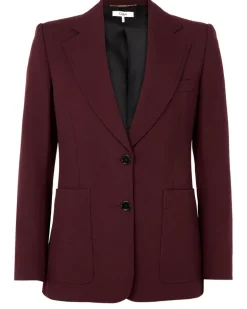 Blazer mit einfacher Knopfleiste Purple
