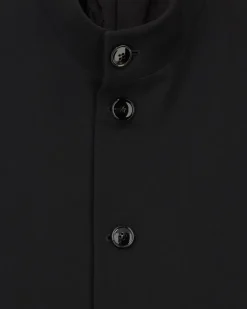 Blazer Regular aus Wollcrepe Schwarz