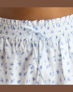 Bloom Stripe Pyjamashort - Blau Blue