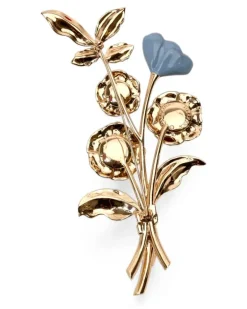 Blumenbrosche - Gold