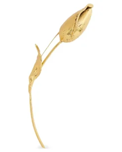Blumenbrosche - Gold