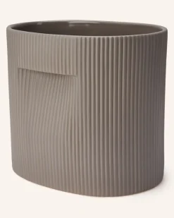 Blumentopf Ridge beige Taupe