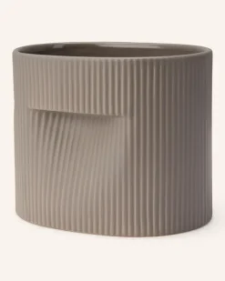 Blumentopf Ridge beige Taupe