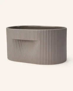 Blumentopf Ridge beige Taupe