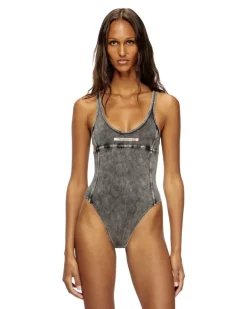 Body aus Denim-Effekt-Jersey - Bodys - Damen - Grau