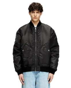 Bomberjacke aus gefüttertem Nylon mit Oval D - Jacken - Herren - Schwarz