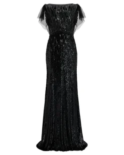 Bonnie Tüllkleid mit Pailletten - Schwarz