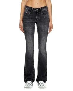 Bootcut Jeans Low Waist 1969 D-Ebbey, Schwarz/Dunkelgrau, Reißverschluss