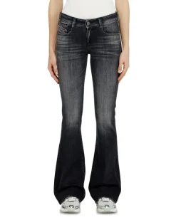 Bootcut Jeans Low Waist 1969 D-Ebbey, Schwarz/Dunkelgrau, Reißverschluss